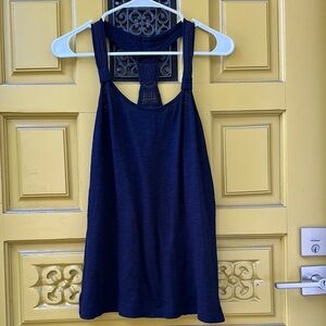 Converse Navy Top with Crochet Detail